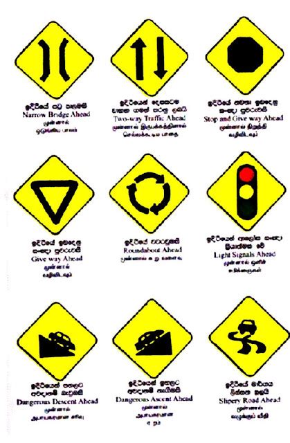 Road Signs And Safty Driving Sri Lanka Road Signs And Markings