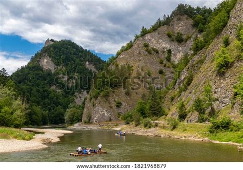 River Dunajec Pieniny Mountains On Border Stock Photo 1821968879