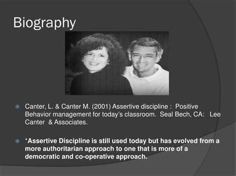 Ppt Assertive Discipline Marlene And Lee Canter Powerpoint