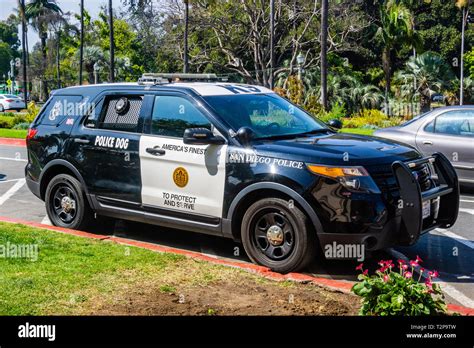March 19 2019 San Diego Ca Usa K 9 Unit Police Vehicle Stationed