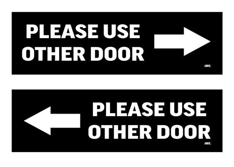 Buy 2 Pack Please Use Other Door Left Right Arrow Sticker Set Sign