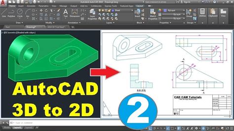 Autocad 3d To 2d Conversion Tutorial Part 2 Of 2 Youtube
