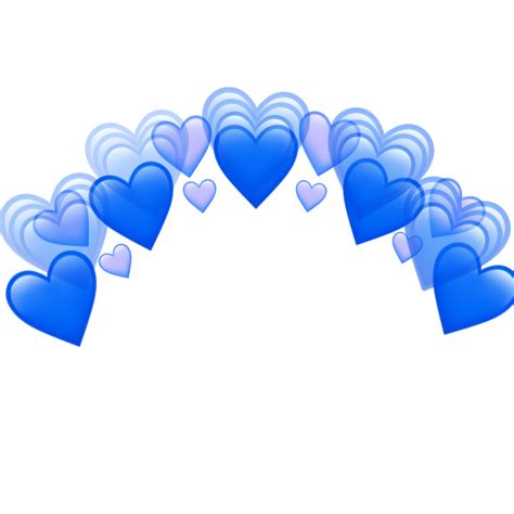 Crown Heartcrown Love Heart Blue Sticker By Tskigum
