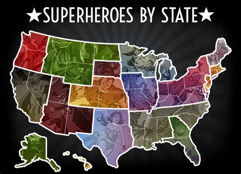 Most Popular Superheroes By State Interactive Infographic Map