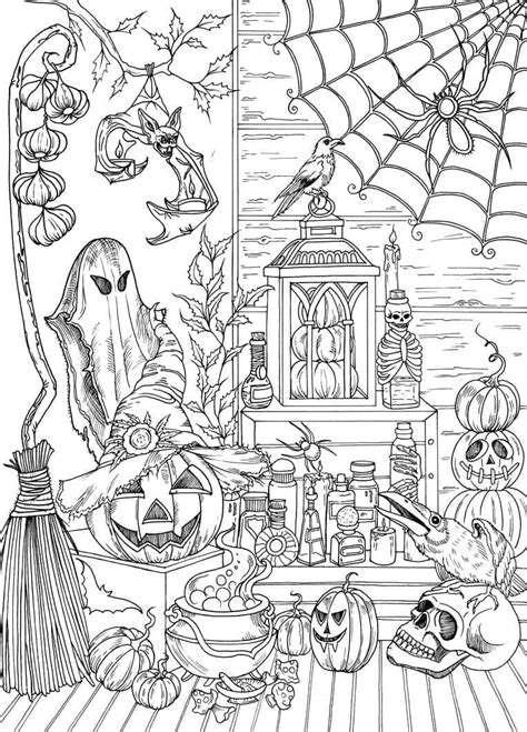 Dibujos De Halloween Para Adultos Gratis Para Colorear Para Colorear