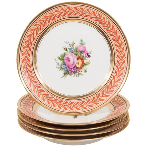 Set Antique French Porcelain Plates For Sale At 1stdibs