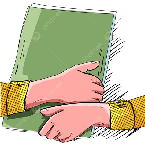 Pop Style Hands Holding Paper Border Holding Paper In Hand Paper