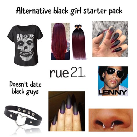 Alternative Black Girl Starter Pack Rstarterpacks Starter Packs