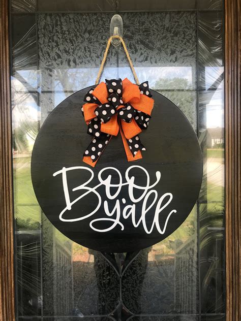 Halloween Front Door Sign Trick Or Treat Halloween Sign Porch Sign