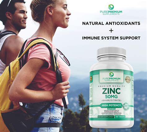 Buy PurePremium Zinc Supplement Antioxidant Zinc Oxide Citrate Non