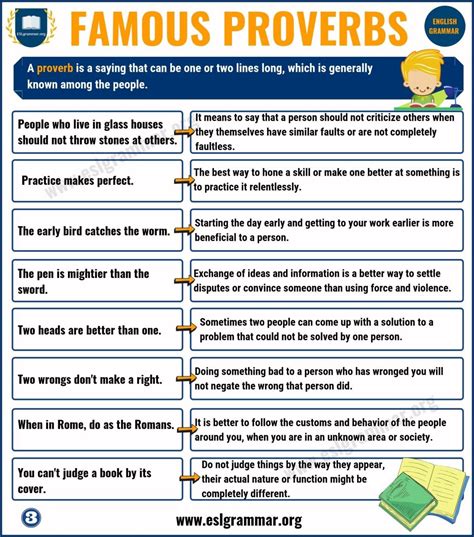 Proverbs List Of 25 Famous Proverbs With Useful Meaning ESL Grammar