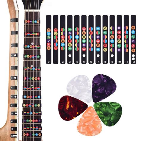 Guitar Musical Scale Sticker Fingerboard Fretboard Decal Note Decals Learn Fingerboard For
