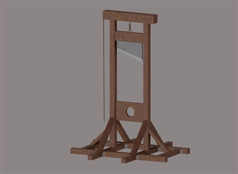 3d Model Guillotine Vr Ar Low Poly Cgtrader