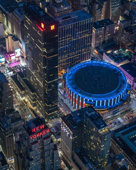 Madison Square Garden From Flynyon Doorless Helicopter Flight New