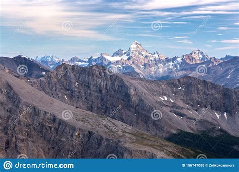 Mount Assiniboine Or Matterhorn Of The Rockies Alpine Landscape View