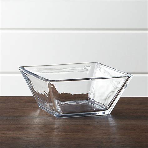 Tempo Square Clear Glass Cereal Bowl Dessert Bowls Cereal Bowls