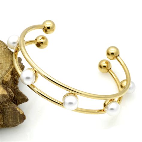 Pearl Cuff Bracelet Pearls And Rocks