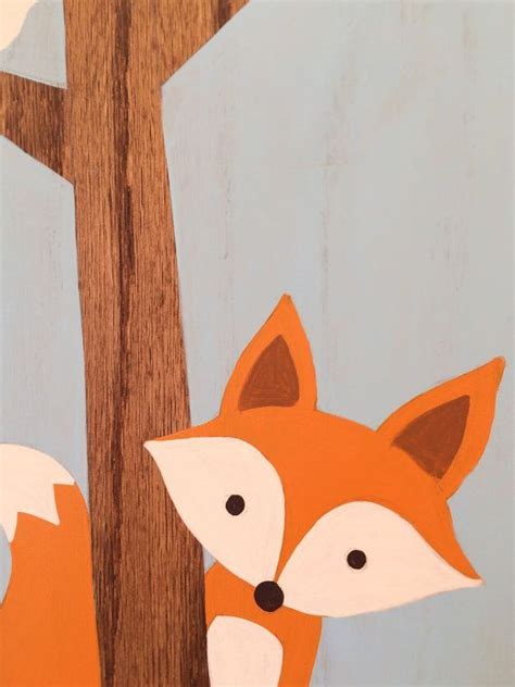 Woodland Nursery Art Nursery Wall Art Fox Decor Forest Friends Nursery Woodland Animals