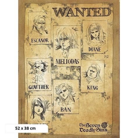Αφίσα The Seven Deadly Sins Wanted Posters 52x38