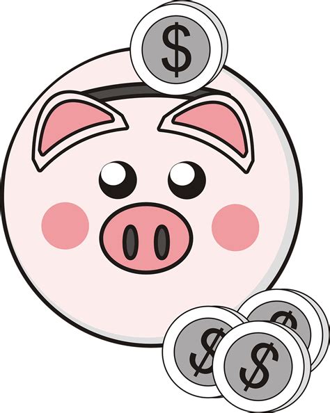 Download Piggy Bank Little Pig Coins Royalty Free Stock Illustration