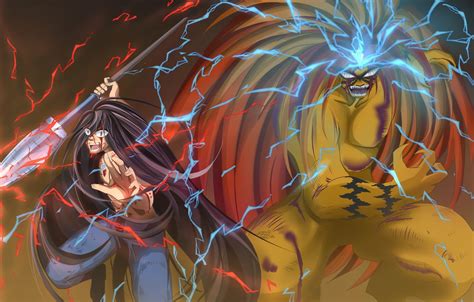 Wallpaper Demon Fire Flame Game Tiger Anime General Boy Energy Assassin Asian Warrior