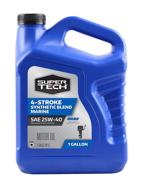 Super Tech 4 Stroke Synthetic Blend 25w 40 Marine Oil 1 Gallon