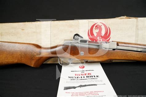 Ruger Mini 14 223 Rem 5 56 Wood Handguard Semi Auto Rifle 1981 Stainless Lock Stock And Barrel