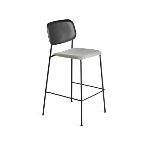 Köp Soft Edge P10 Bar Stool Låg Svartklädd Från Hay Nordiska Galleriet