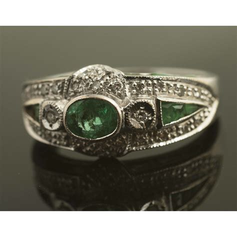 Emerald Diamond 14k Gold Ring Witherells Auction House