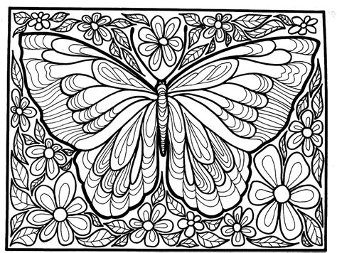 Big Butterfly Butterflies And Insects Adult Coloring Pages