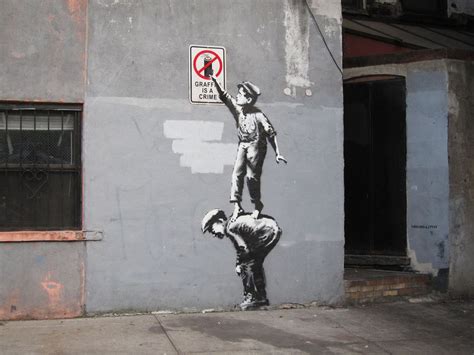 “graffiti Is A Crime” By Banksy Nyc 2013 Banksy Graffiti Street Art Banksy Arte Banksy Nyc