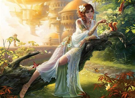 Wallpaper Lukisan Seni Fantasi Gadis Fantasi Mitologi Percintaan Karakter Fiksi Makhluk