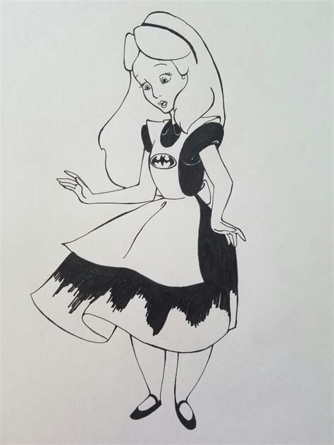 Alice In Wonderland Meets Batman Drawing Drawings Alice In