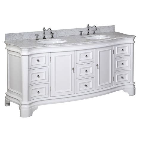 72 inch bathroom vanities : Katherine 72-inch Double Vanity with Carrara Marble Top in ...