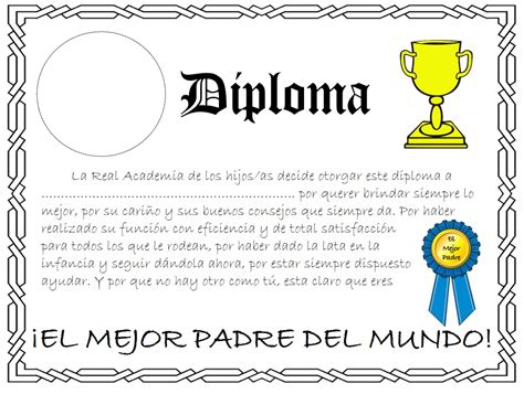 Diploma Personalizado Para Papa Día Del Padre