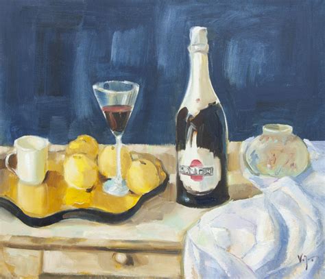Buy Still Life With Martini Painting By Vidmantas Ja Auskas