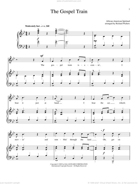 The Gospel Train Sheet Music For Voice And Piano Pdf