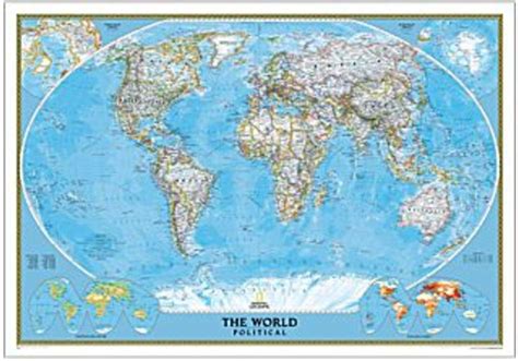 National Geographic Re0622008t World Classic Enlarged Laminated And