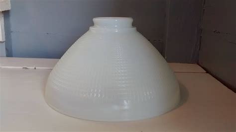 Vintage Large White Glass Lamp Shade Globe Torchier Diffuser