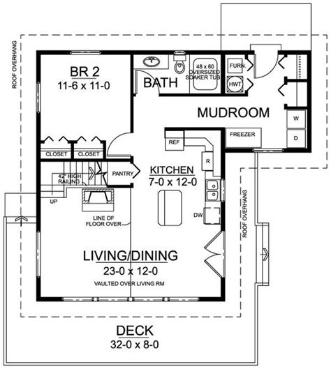 Cabin Style House Plan 2 Beds 2 Baths 1378 Sqft Plan 126 219