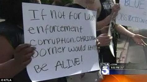 Protestors Rally Outside Lapd In Support Of Christopher Dorner