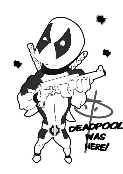 Deadpool Lineart By Dpforprez On Deviantart