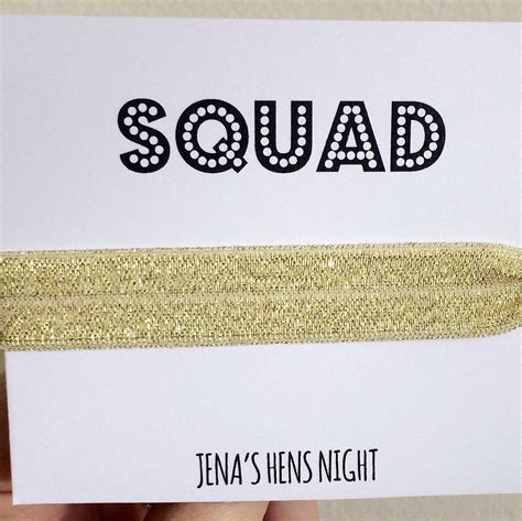 Personalised Squad Hair Tie Cards Make A Fun Hens Night Favour 🎉💃