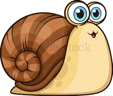 Cute Baby Snail Cartoon Clipart Vector Friendlystock