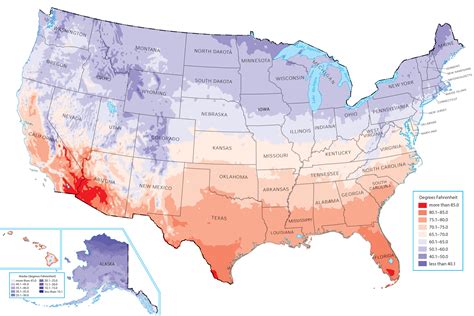 US Temperature Map - GIS Geography