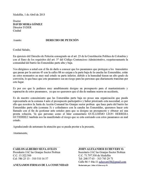 Calaméo Carta Solicitando Mantenimiento Pasamanos Cancha Esmeraldas