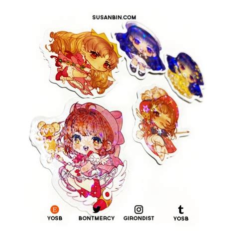 Ccs Card Captor Sakura Holographic Star Twinkle Sticker Set Etsy