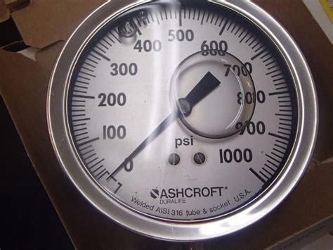 New Ashcroft Industrial Duralife Psi Gauges 0 1000 Psi Range Btm