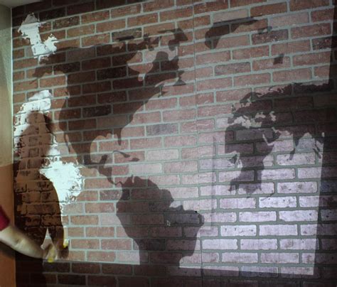 Diy Projects Faux Brick Wall World Map A Giveaway Classy Clutter Bloglovin
