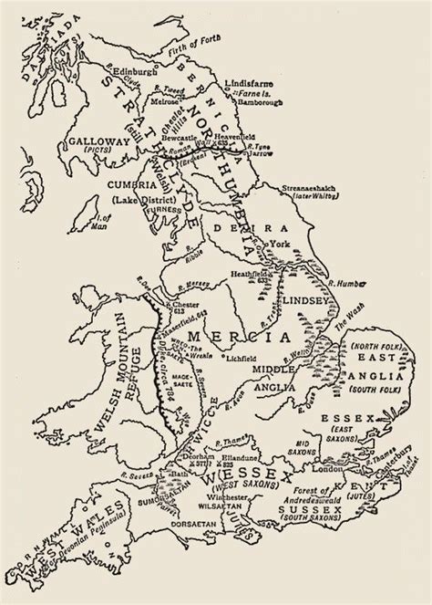 9th Century England Anglo Saxon England At The Beginning Of The Ninth